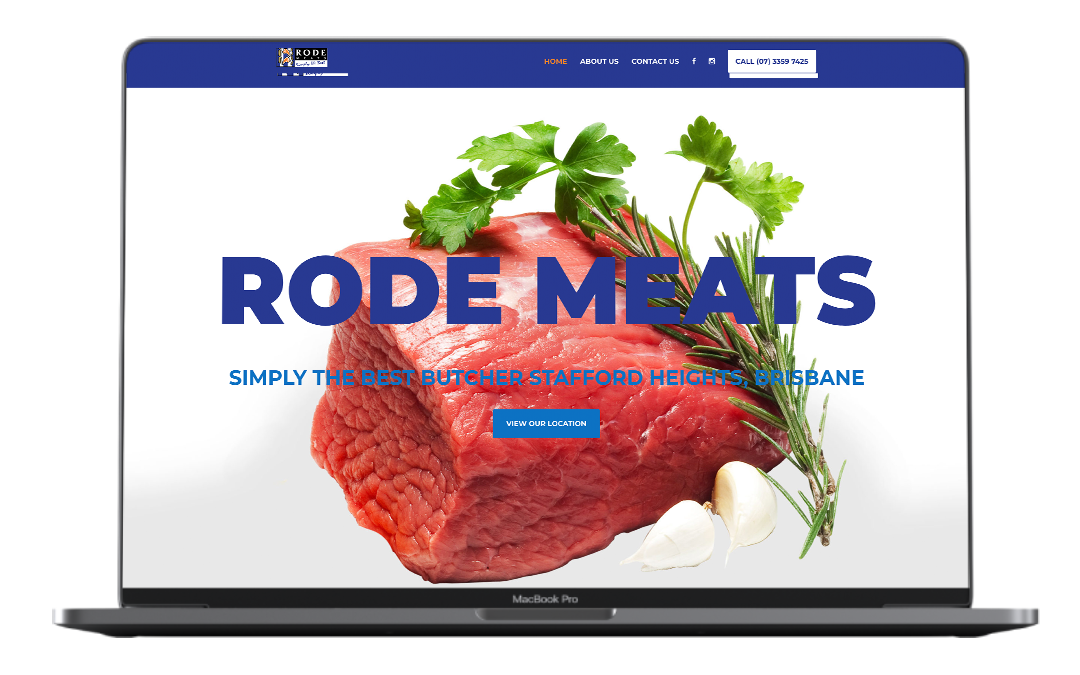 Rode Meats Landing Page Website Design