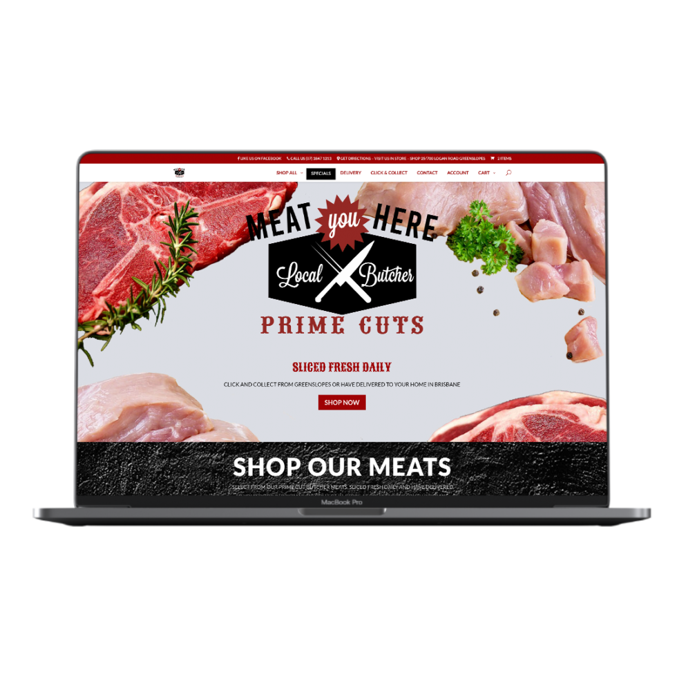 Brisbane site Design Meat You Here Smug Digital
