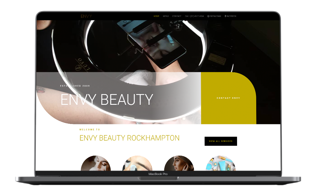 Envy Beauty Rockhampton Website Design